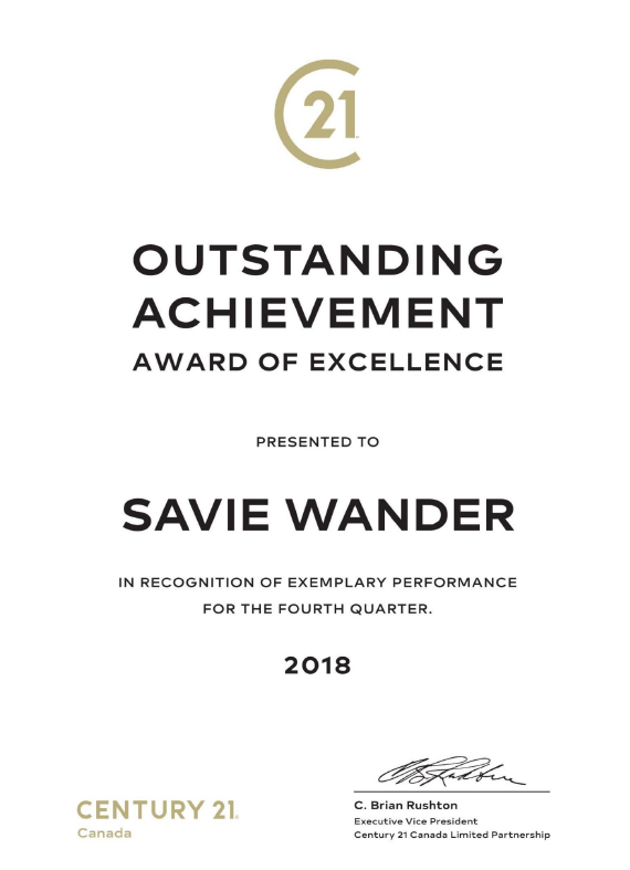 Outstanding Achievement - Award of Excellence (Q3 2020)
